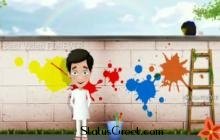 Coulorful Funny Whatsapp Holi Status